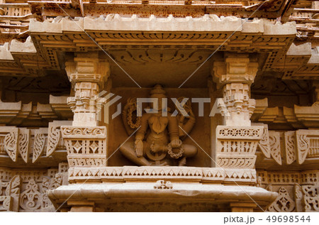 Beautifully carved idols, Jain Temple, Jaisalmer 49698544