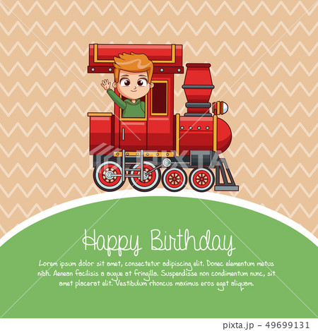 Happy birthday train cartoon Happy birthday train cartoon 49699131