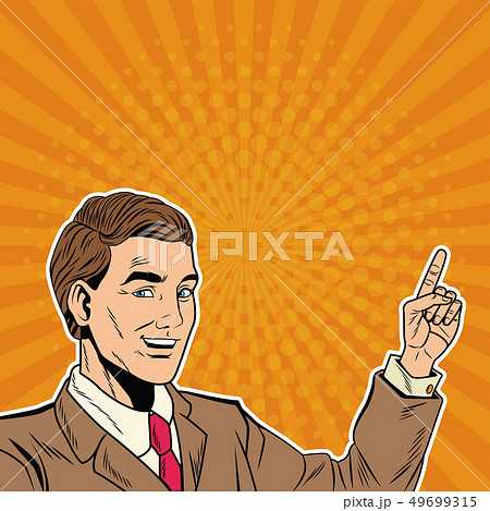 Businessman pop art cartoon Businessman pop art cartoon 49699315