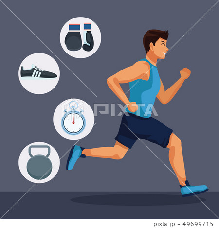 Fitness man running Fitness man running 49699715