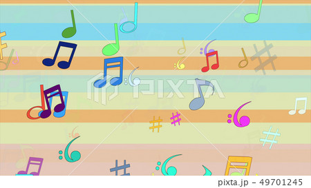 キラキラパーティクルエフェクト　音符 49701245