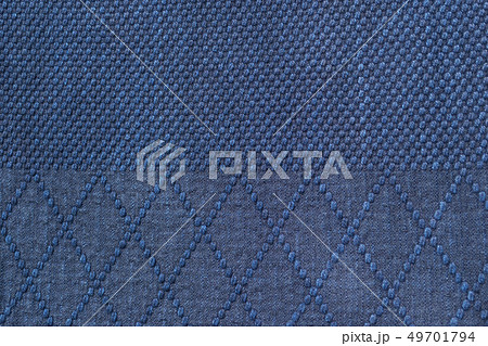 藍染の木綿　布地テクスチャ 49701794