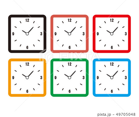 時計　時間　アイコン　掛け時計 49705048