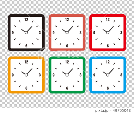 時計　時間　アイコン　掛け時計 49705048