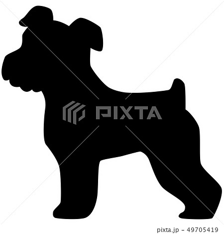 Miniature Schnauzer Silhouette Simple Stock Illustration