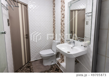 The interior of the toilet room in the apartment The interior of the toilet room in the apartment 49705873