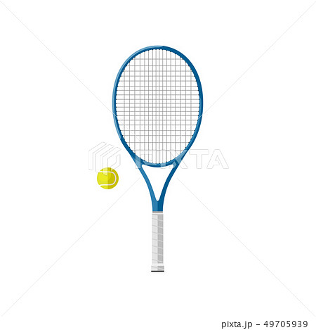 Tennis racquet with ball 49705939