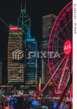 観覧車 夜景 香港 49708478
