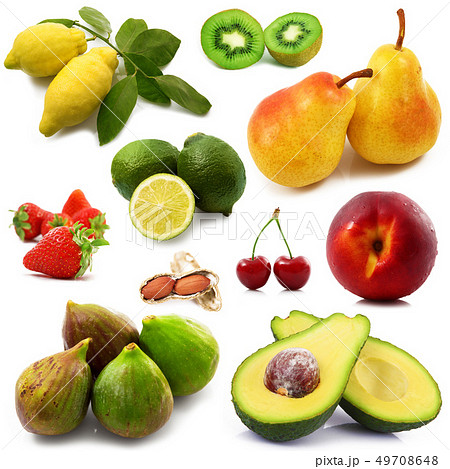 fruit collage on white background fruit collage on white background 49708648