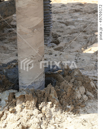 地盤改良 ピュアパイル工法(PP工法) 掘削中 イメージ 地盤改良 ピュアパイル工法(PP工法) 掘削中 イメージ 49709172