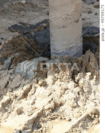 地盤改良 ピュアパイル工法(PP工法) 掘削中 イメージ 地盤改良 ピュアパイル工法(PP工法) 掘削中 イメージ 49709175
