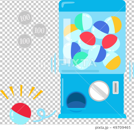 Capsule coming out of capsule toy machine 49709465