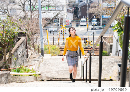 女子旅 尾道 路地 石段 女子旅 尾道 路地 石段 49709869