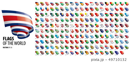 National flags of the countries. Vector illustration on white background National flags of the countries. Vector illustration on white background 49710132