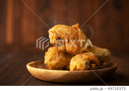 Plate of original recipe fried chickens 49710375