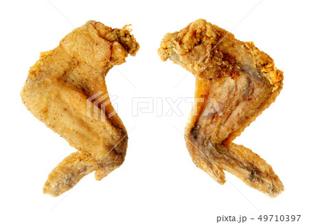 Fried chicken wings isolated. 49710397