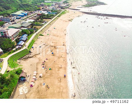 Aerial view of sandy beach,淺水灣,海邊,海,taipei,taiwan 49711162