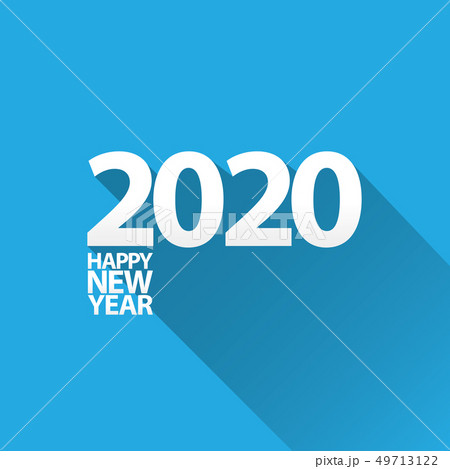 2020 Happy new year creative design background or greeting card. 2020 new year numbers isolated on 2020 Happy new year creative design background or greeting card. 2020 new year numbers isolated on 49713122
