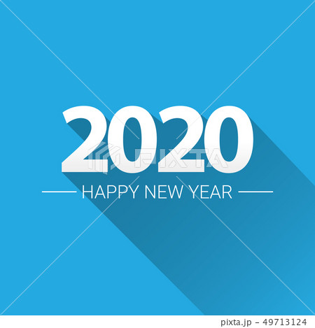 2020 Happy new year creative design background or greeting card. 2020 new year numbers isolated on 49713124