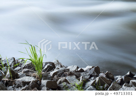 river on the white background 49713301