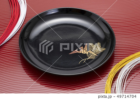 漆器のお皿イメージ／銘々皿／小皿／漆器／輪島塗／水引 49714704