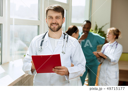 Healthcare people group. Professional doctors working in hospital office or clinic Healthcare people group. Professional doctors working in hospital office or clinic 49715177