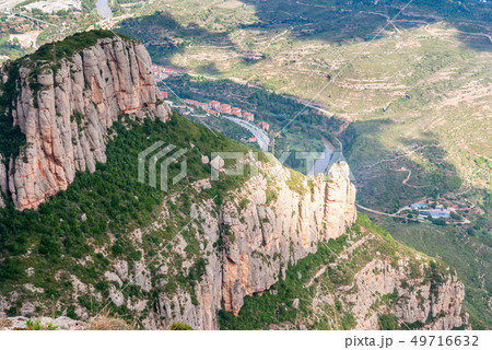Breathtaking view to Montserrat mountain range on Breathtaking view to Montserrat mountain range on 49716632