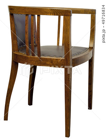 Vintage Oak Chair isolated on white background 49716834
