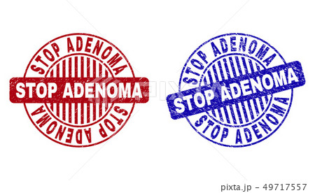 Grunge STOP ADENOMA Textured Round Stamp Seals 49717557
