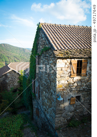 Typical ancient houses in the French mountains Typical ancient houses in the French mountains 49717649