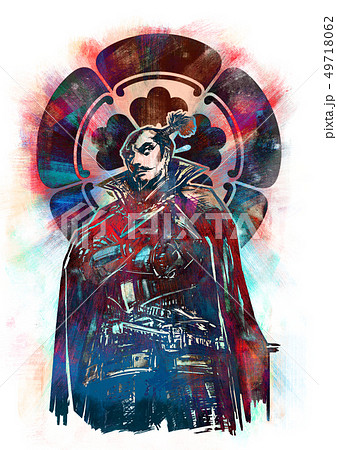 Sengoku Warlord Oda Nobunaga 01 Color With Stock Illustration