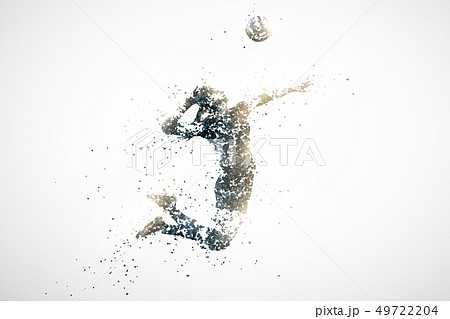 Volleyball Abstract Silhouette 1 Vector Ver のイラスト素材