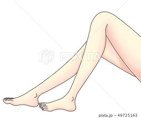 美しい女性の足イラストのイラスト素材 49725163 Pixta