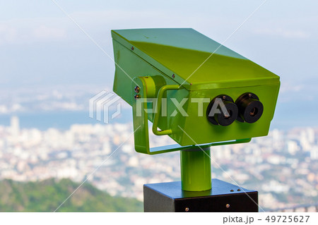 Sightseeing Binoculars Overlooking top view  49725627