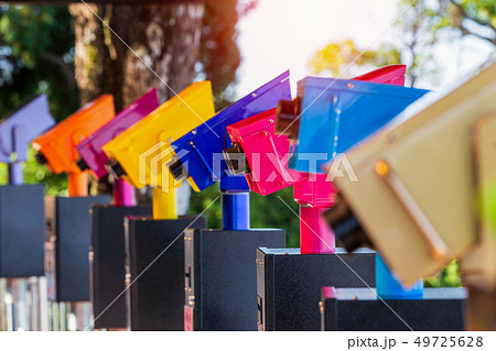 Sightseeing Binoculars Overlooking top view  49725628
