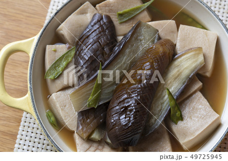茄子と高野豆腐の煮物 茄子と高野豆腐の煮物 49725945