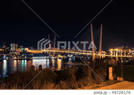 Night view of the city of Vladivostok. Night view of the city of Vladivostok. 49726176