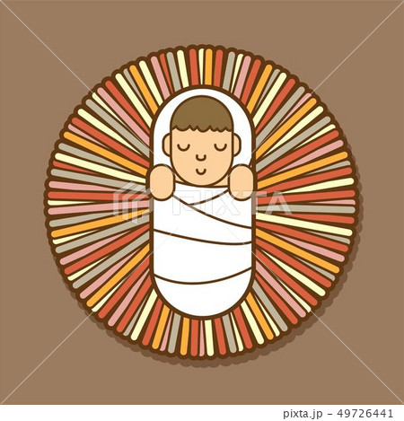 Jesus born in a manger cartoon graphic vector Jesus born in a manger cartoon graphic vector 49726441