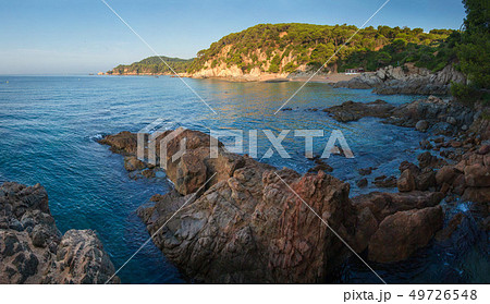 Landscape of Cala de Boadella beach in Lloret Landscape of Cala de Boadella beach in Lloret 49726548