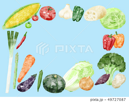 お野菜フレームのイラスト素材