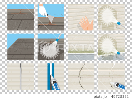 Exterior wall painting series Various symptoms Repair construction 49728351