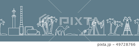 Oil industry vector seamless pattern Oil industry vector seamless pattern 49728766