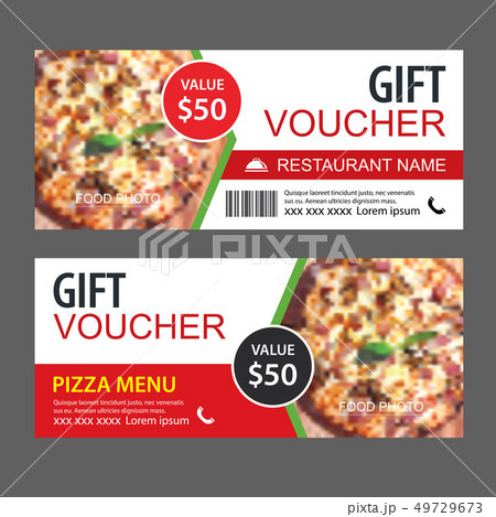 Discount gift voucher fast food template design. 49729673