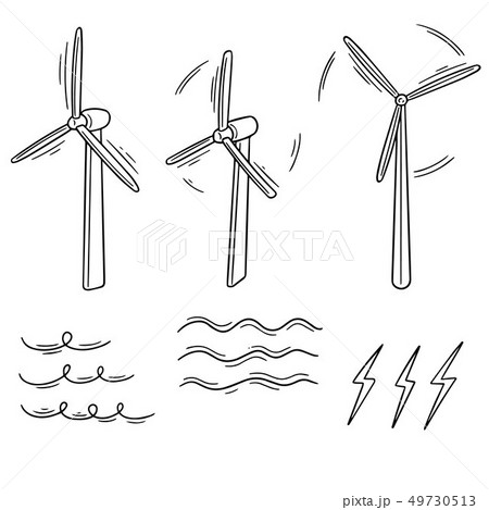 vector set of wind turbine 49730513