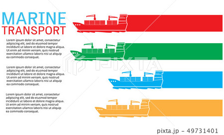 White marine cargo ship bound for export and White marine cargo ship bound for export and 49731401