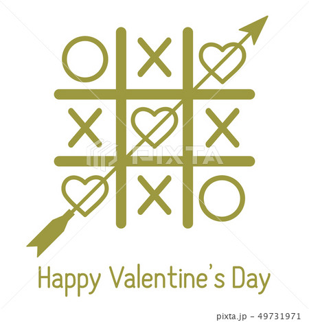 Greeting card with tic tac toe game with hearts Greeting card with tic tac toe game with hearts 49731971