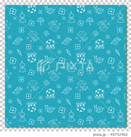 6月の素材パターン柄 ブルーのイラスト素材
