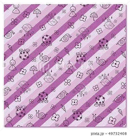 6月の素材パターン柄 ストライプ 紫 49732408