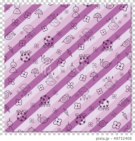 6月の素材パターン柄 ストライプ 紫 49732408