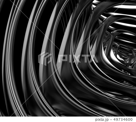 Black and white cubic abstraction. Repeating 49734600